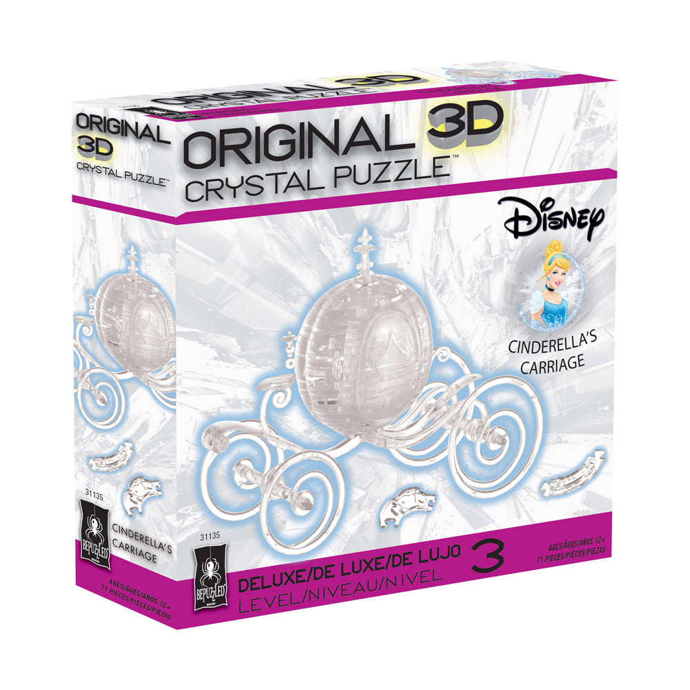 BePuzzled Disney Cinderella's Carriage 3D Crystal Puzzle - 71 pcs - Image 2
