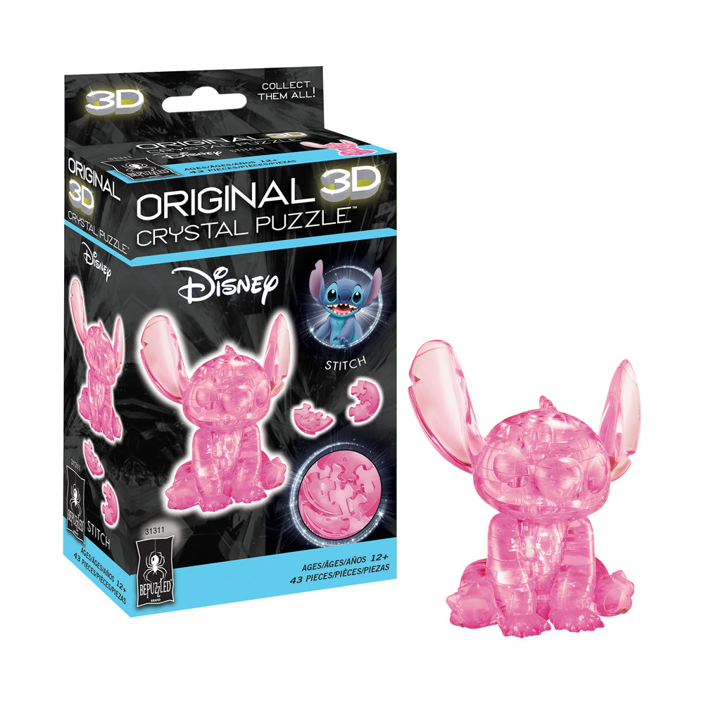 BePuzzled Disney Stitch 3D Crystal Puzzle - Pink, 43 Pieces - Image 2