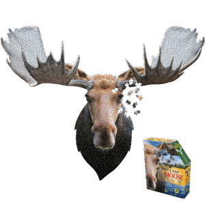 Madd Capp I AM MOOSE 700-Piece Jigsaw Puzzle - Unique Animal Head Shape