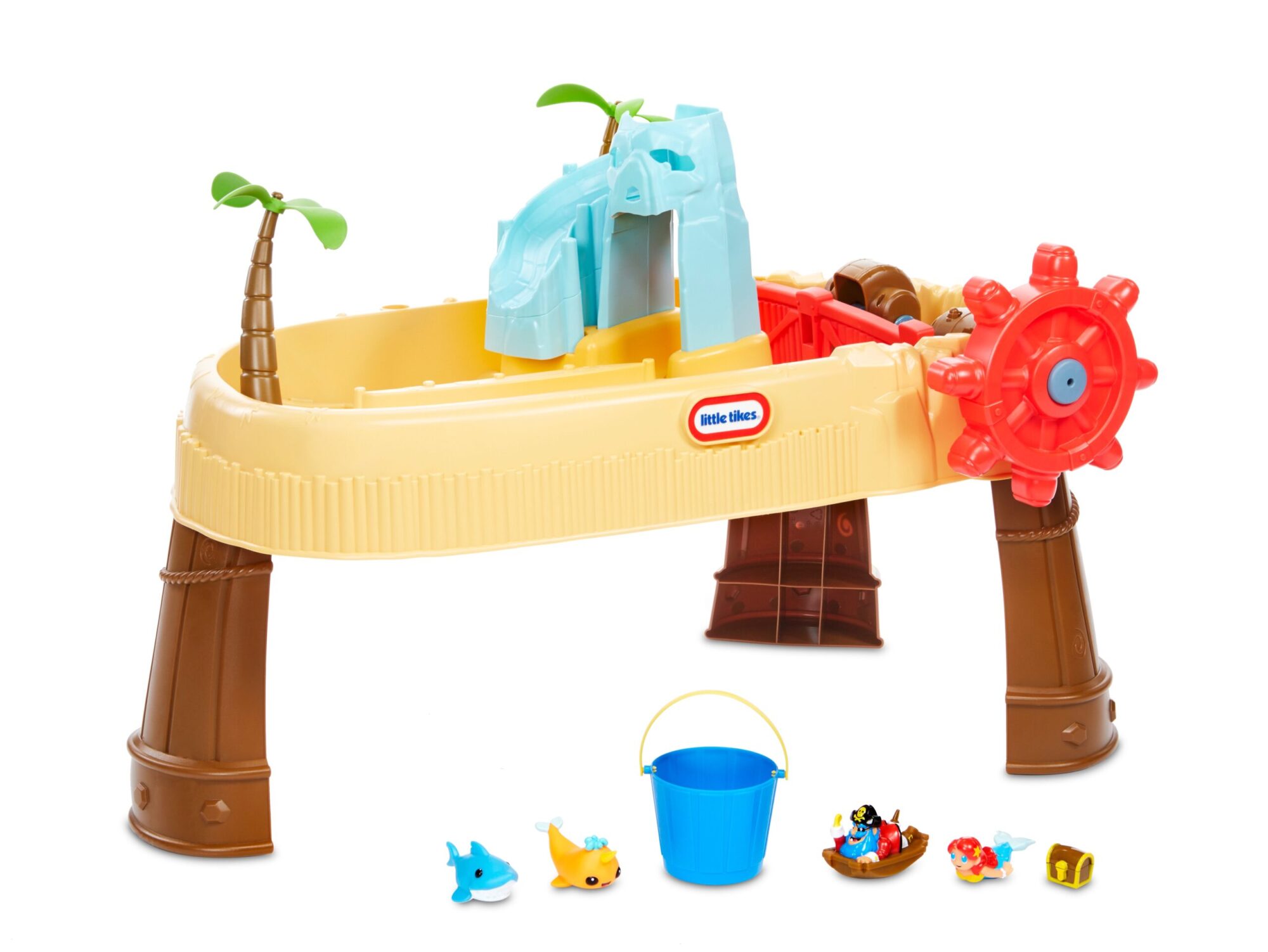 Island Wavemaker Pirate Adventure Water Table with Wave-Making Wheel