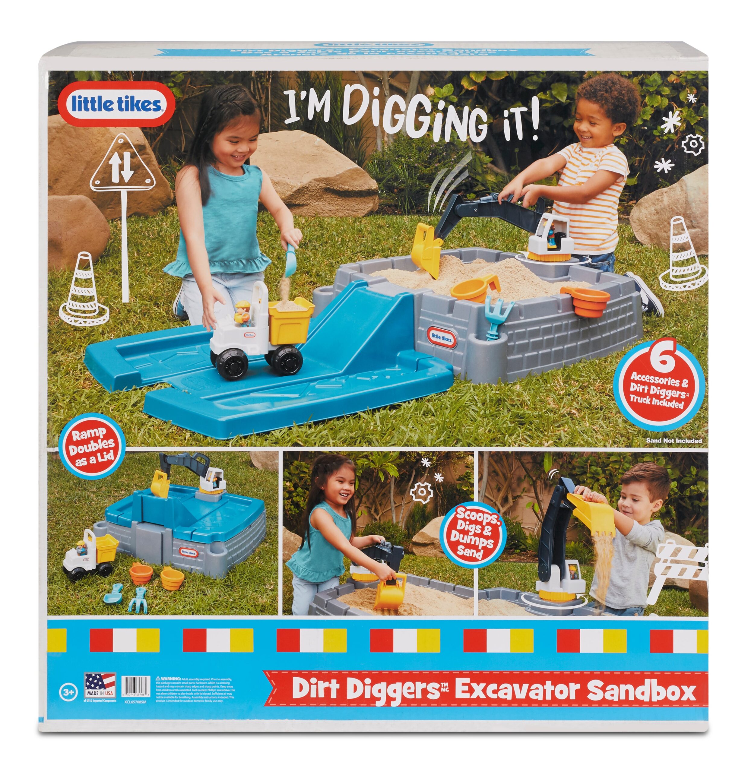Little Tikes - Dirt Diggers Excavator Sandbox - Outdoor Play Series - Image 4