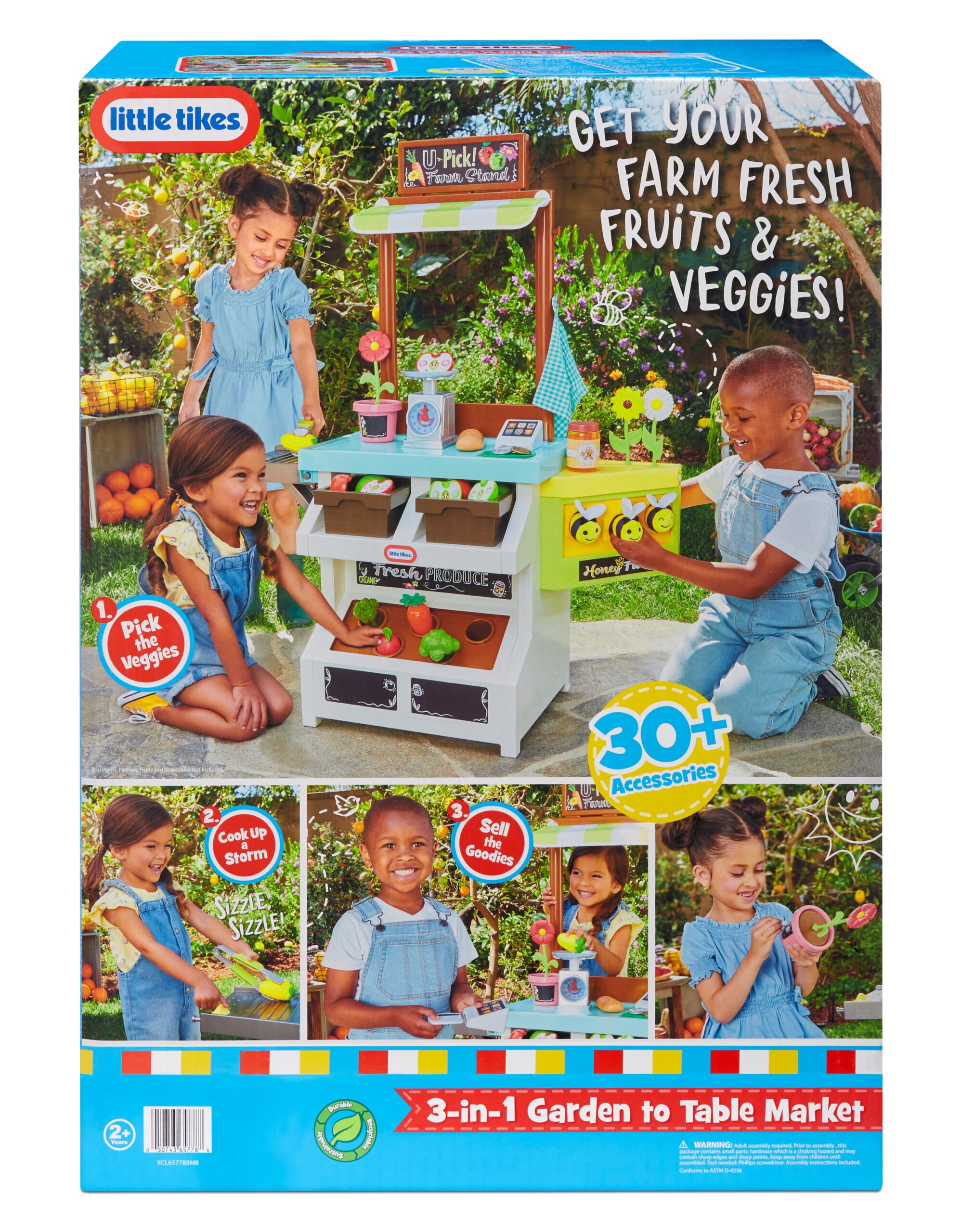 Playful 3-in-1 Garden to Table Market Playset - Interactive Set - Image 4