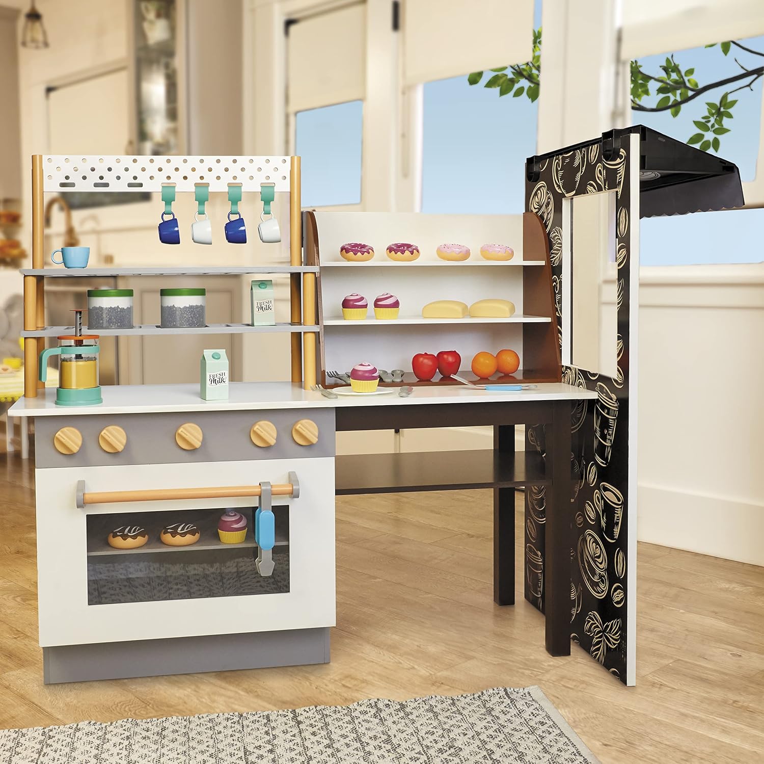 Little Tikes Caf?? & Bakery Dual-Sided Play Kitchen with Realistic Lights and Sounds - Image 4