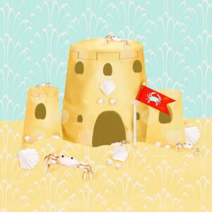 Oopsy Daisys Crab Kingdom Canvas Wall Art - Nautical Theme