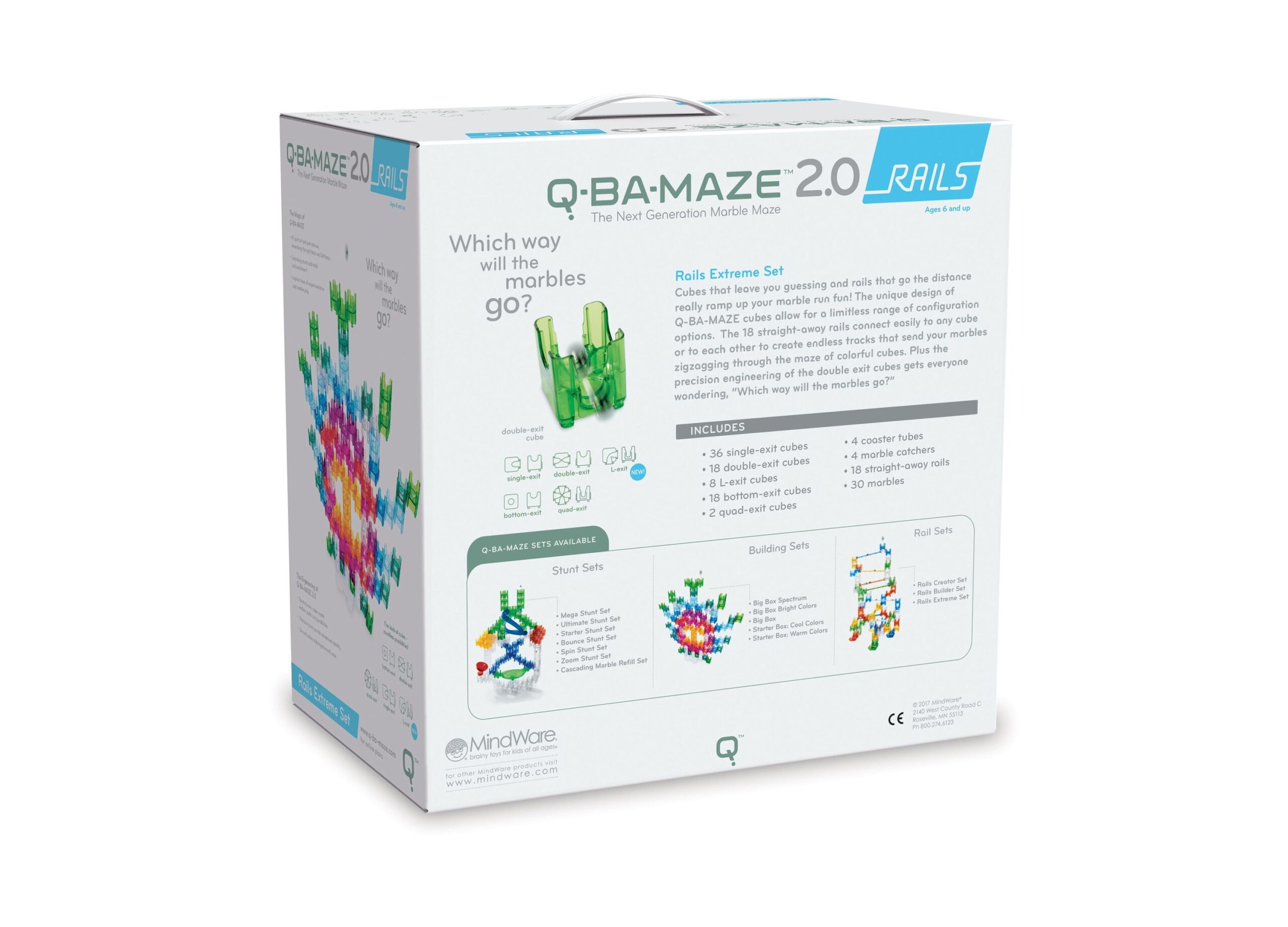 MindWare Q-BA-MAZE 2.0 Rails Extreme Set - Interactive Marble Maze Construction Kit - Image 4