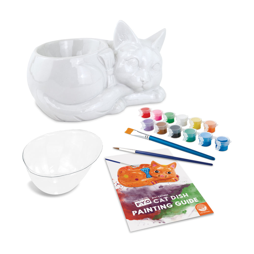 MindWare Creative Arts Paint Your Own Porcelain Cat Dish Kit - Image 3