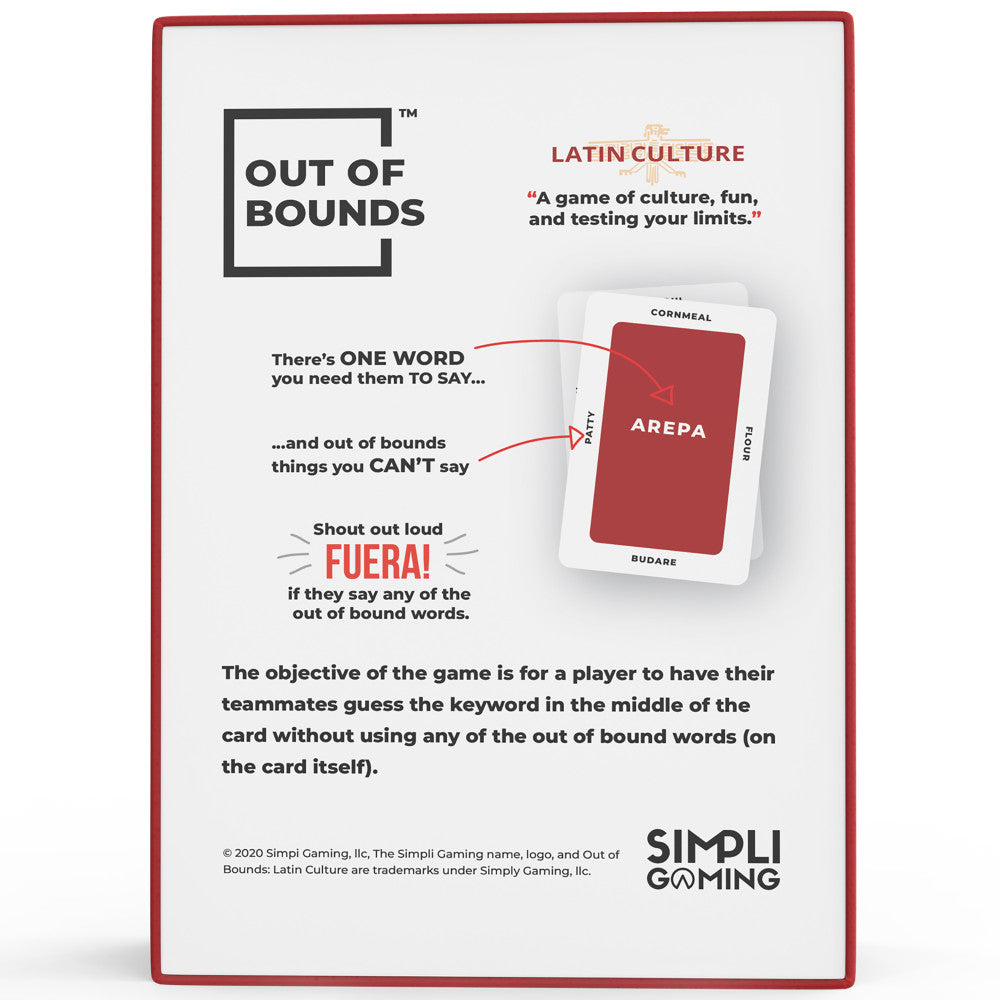 Simpli Gaming Out of Bounds: Latin Culture Card Game, Ages 13+ - Image 2