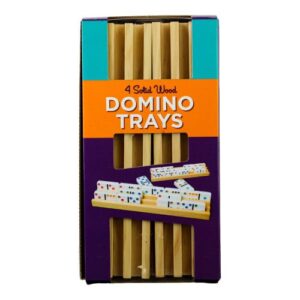 Go! Games Premium Wooden Domino Trays - Elevate Your Game Night