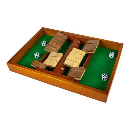Shut the Box 4-Way Play Wooden Dice Game - Image 4