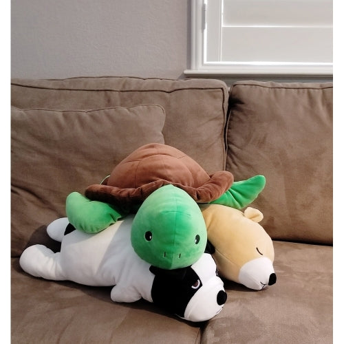 Snoozimals 20 inch Ultra-Soft Toby the Turtle Plush - Green/Brown - Image 6
