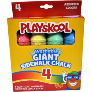 Playskool Outdoor Creativity Giant Washable Sidewalk Chalk - 4 Pack