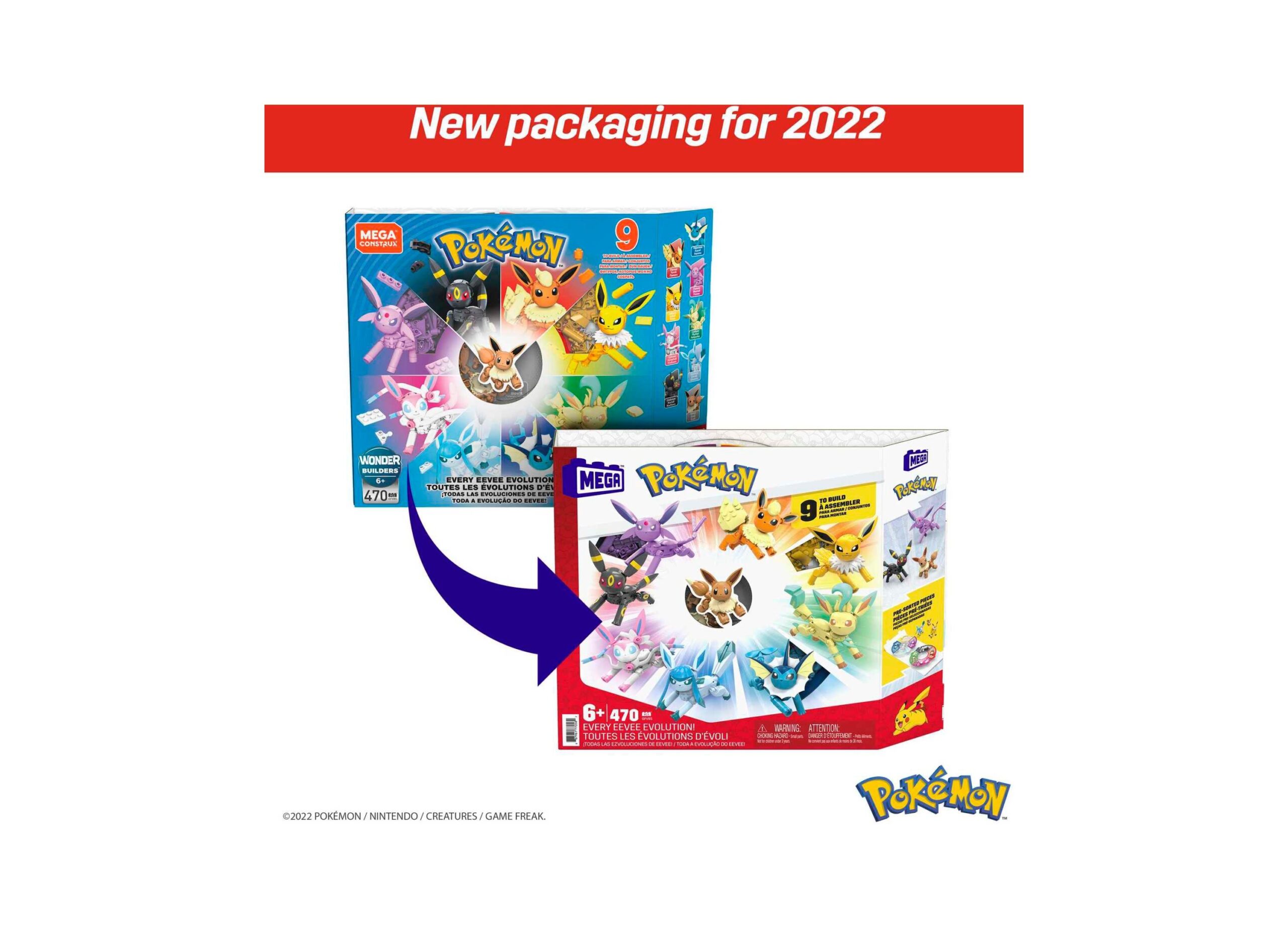 Mega Construx Pokemon Every Eevee Evolution 470-Piece Building Set - Image 3