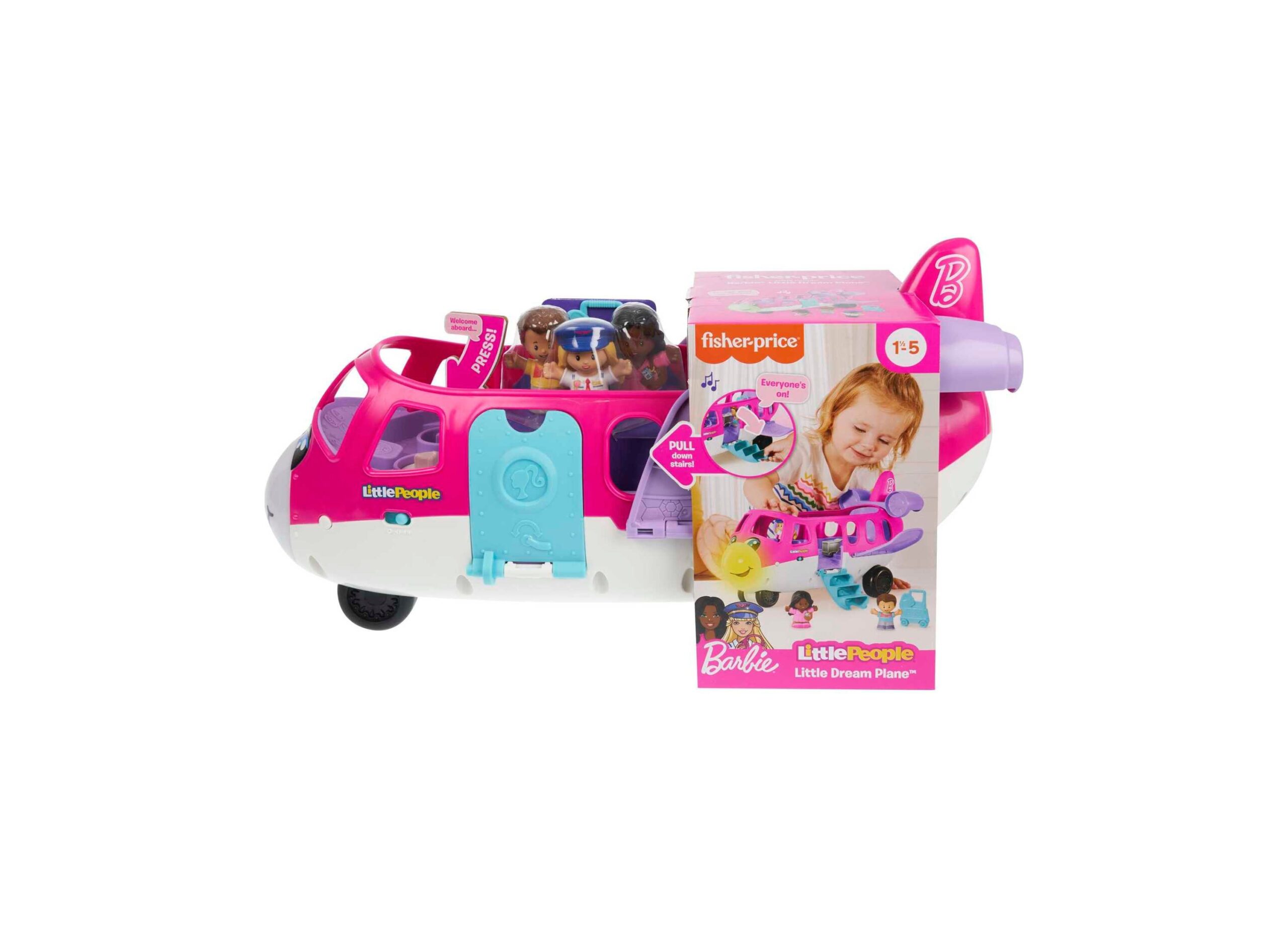 Fisher-Price Little People Barbie Little Dream Plane - Interactive Toy Airplane - Image 3