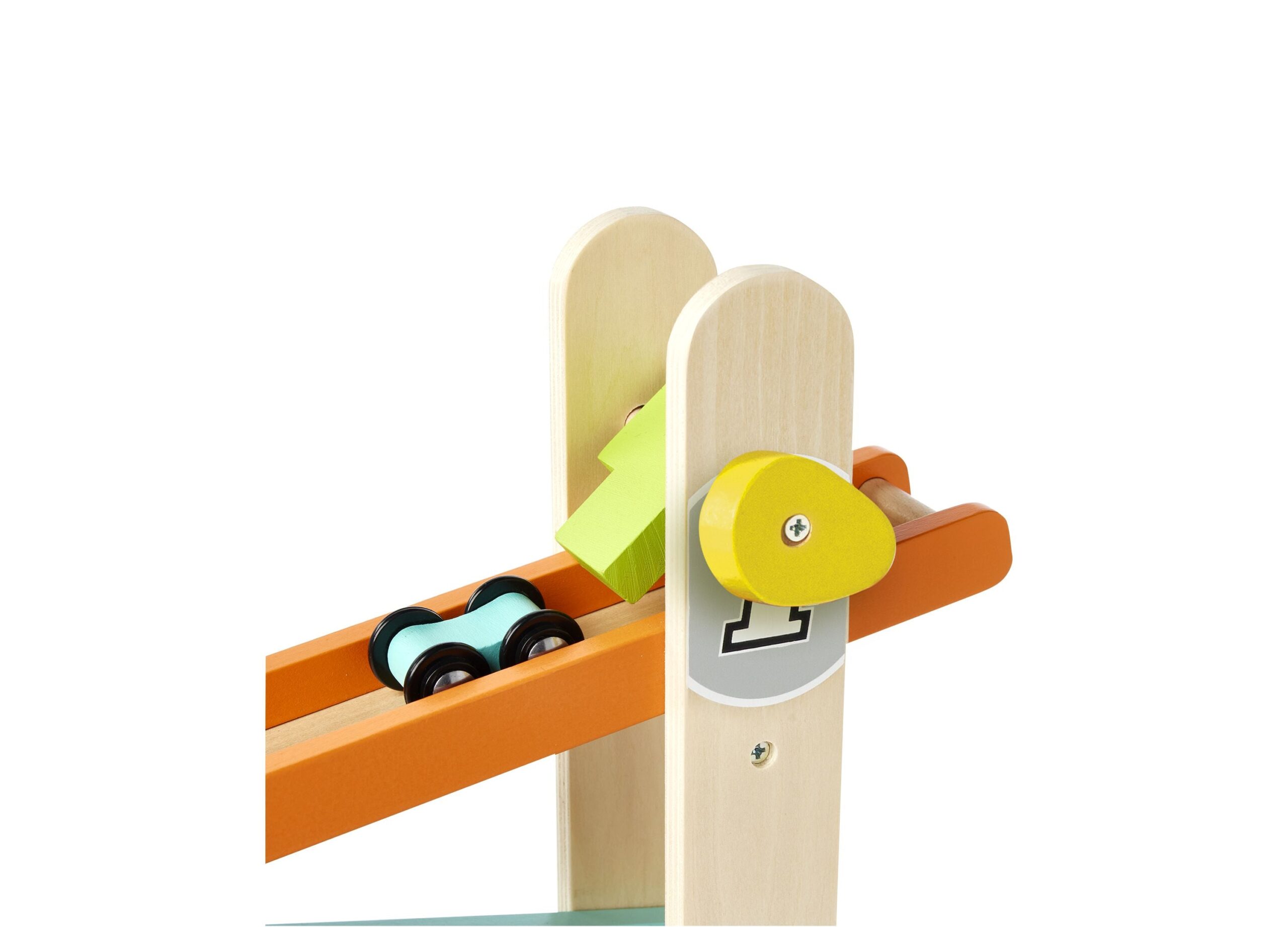 Imaginarium Wooden Drop and Go Ramp Racer Playset with 4 Racing Cars - Image 3