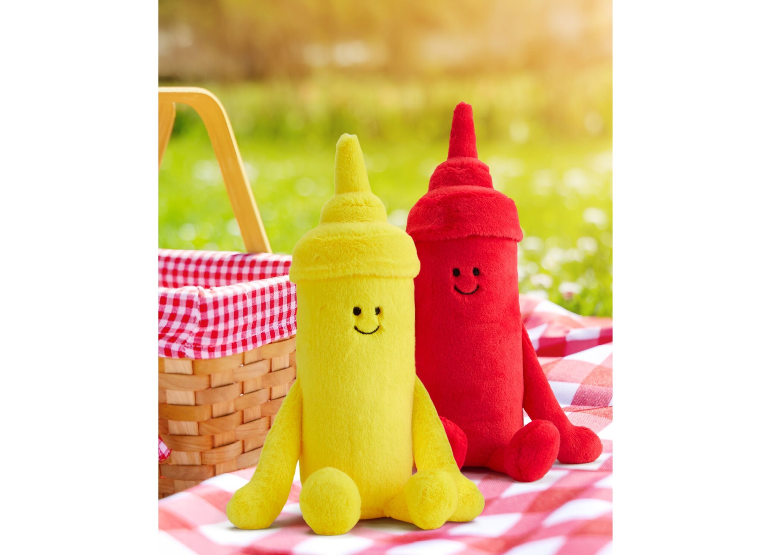 Geoffrey's Toy Box 10-Inch Plush Ketchup and Mustard Set - Cuddle Pals - Image 7