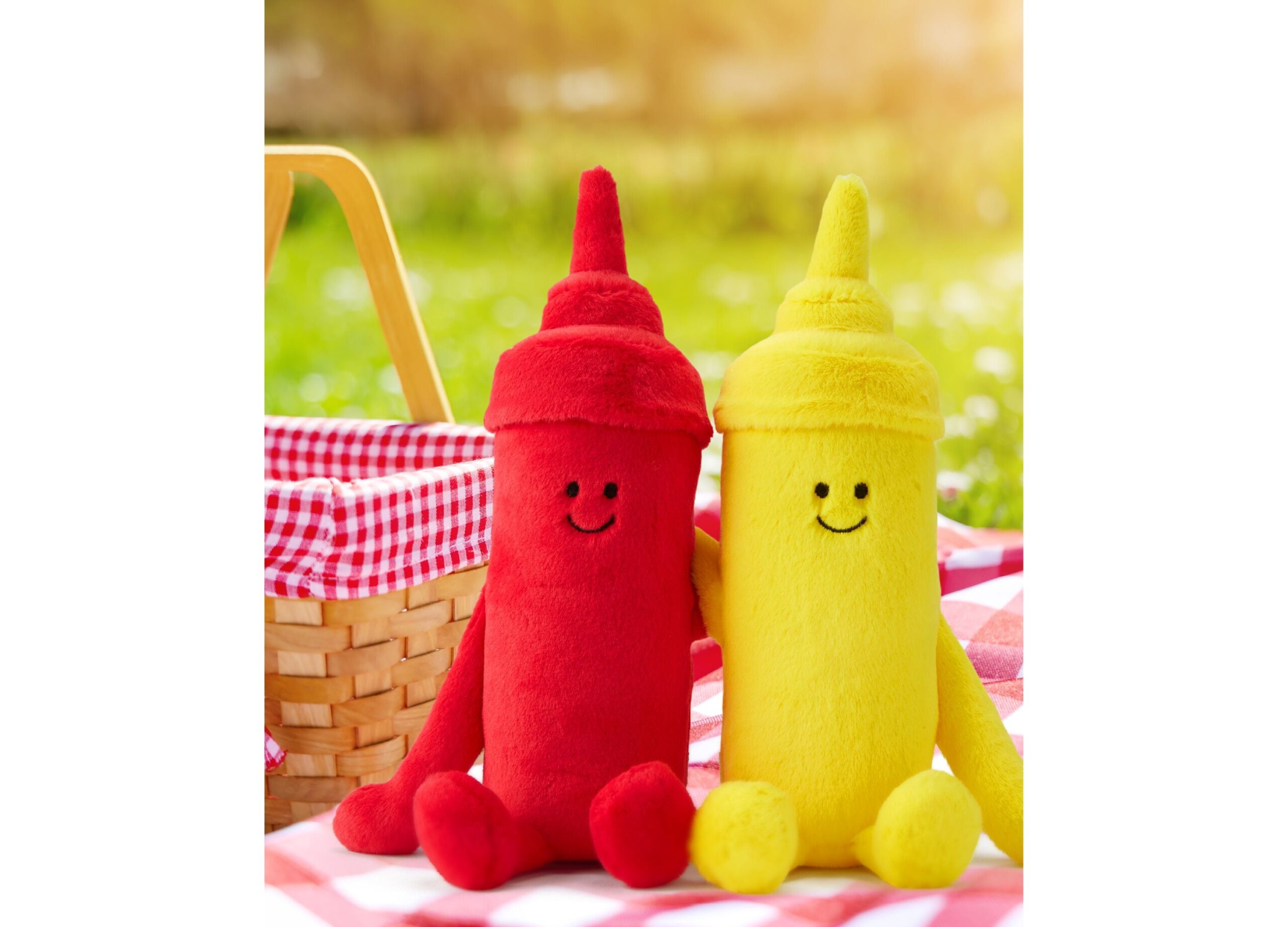 Geoffrey's Toy Box 10-Inch Plush Ketchup and Mustard Set - Cuddle Pals - Image 3