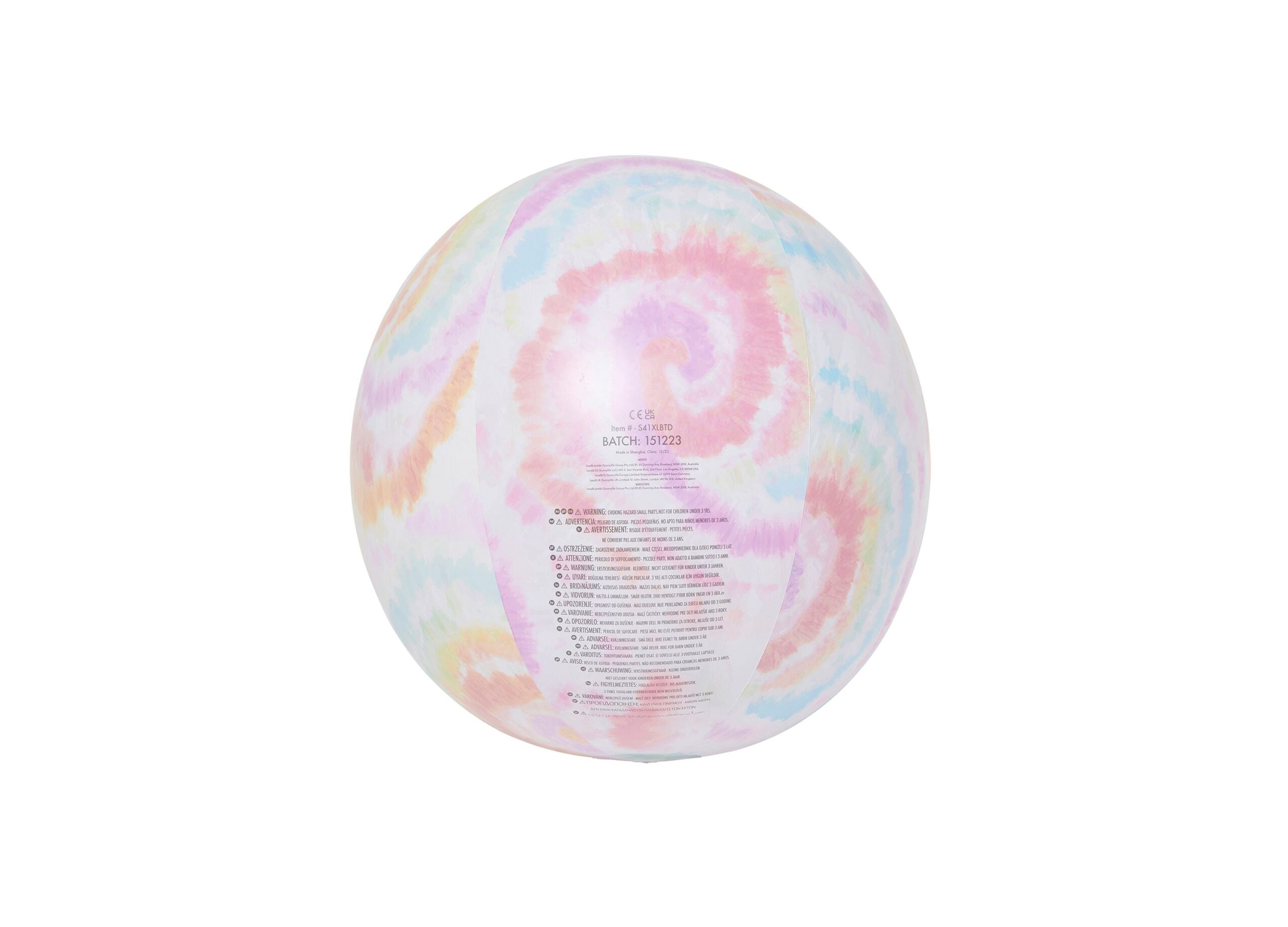 Sunnylife Giant Inflatable Pastel Tie-Dye Beach Ball - Image 3