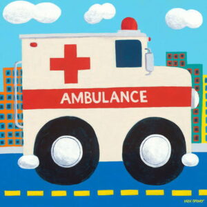 Oopsy Daisy's Vibrant Ambulance Canvas Art for Kids