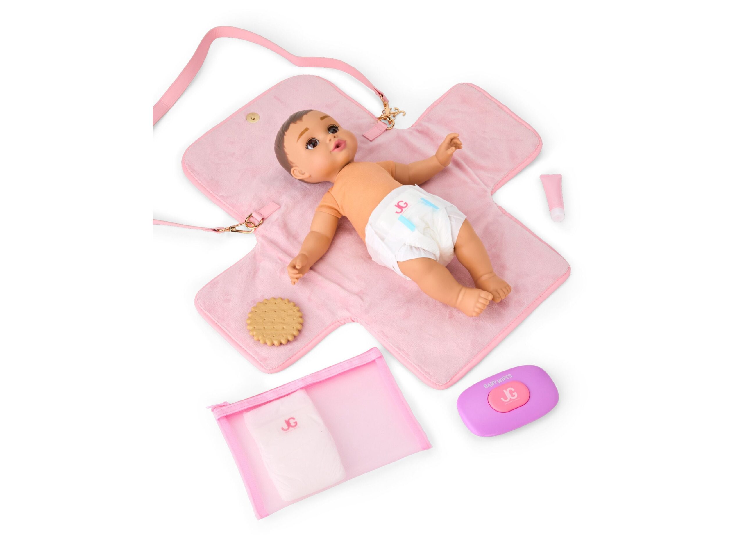 Journey Girls Quilted Designer-Inspired Doll Diaper Bag Playset - Image 3