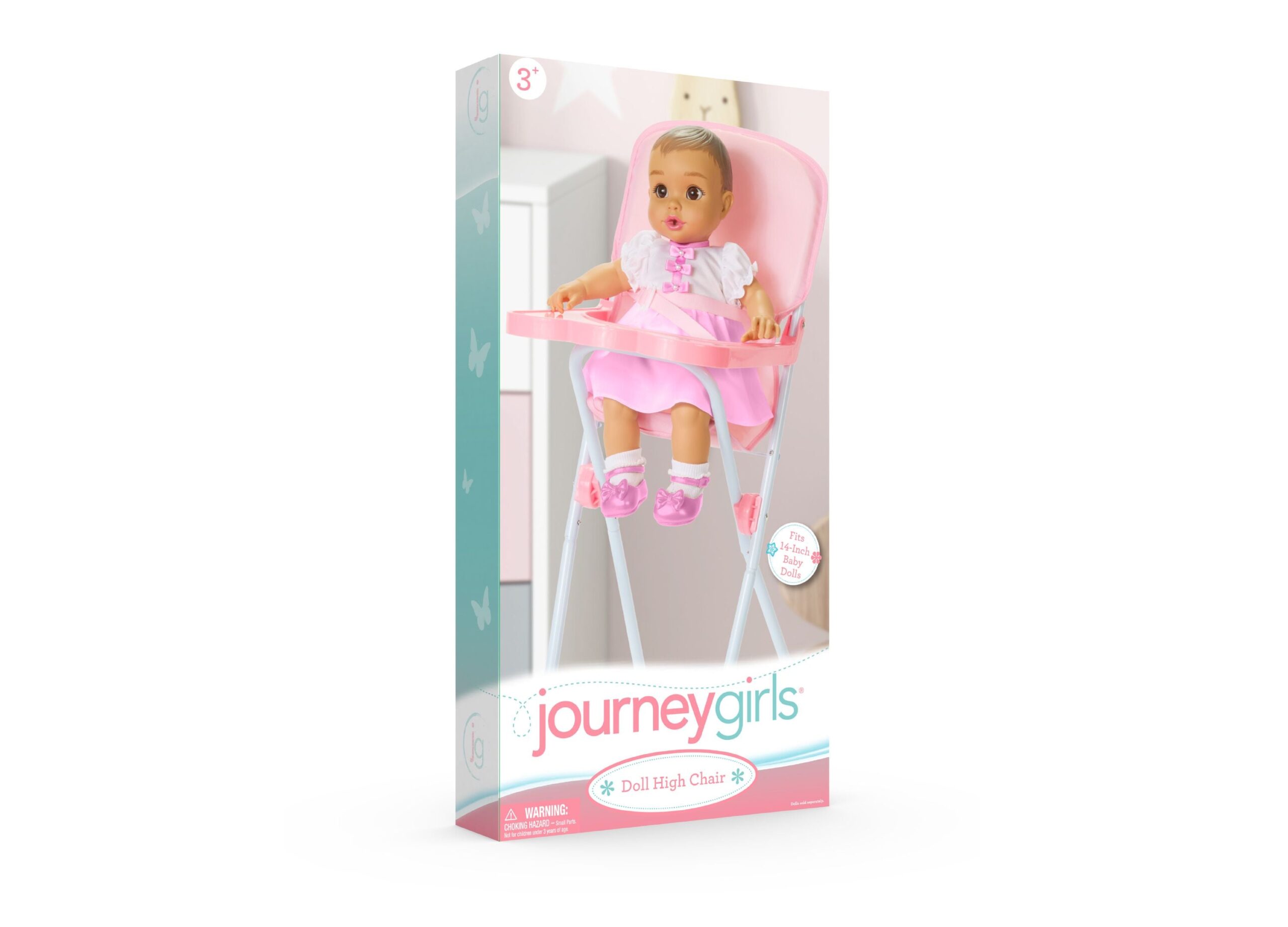 Journey Girls Highchair Playset for 14-inch Dolls - Pastel Pink - Image 2