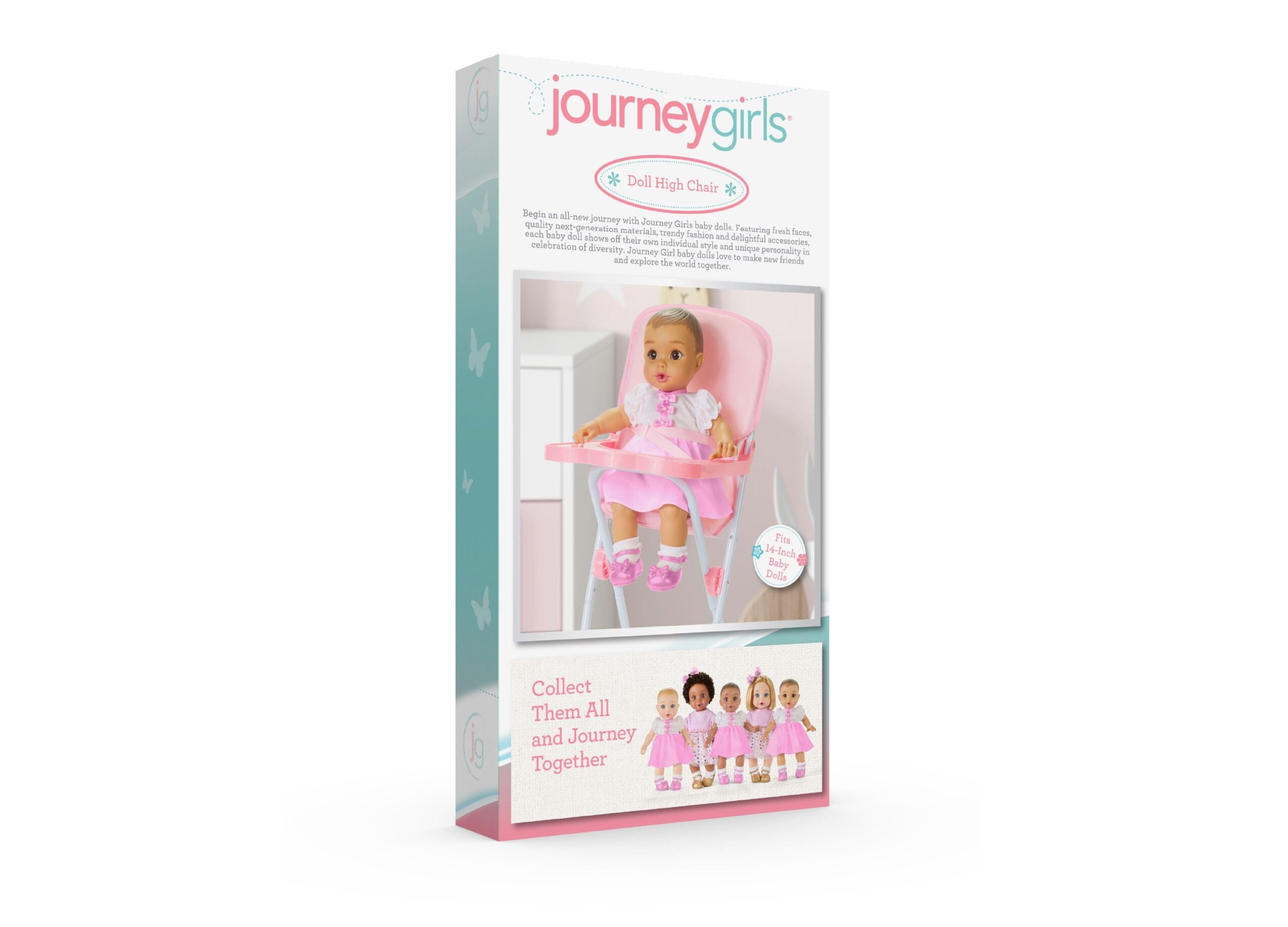 Journey Girls Highchair Playset for 14-inch Dolls - Pastel Pink - Image 5