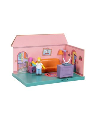 JAKKS Pacific The Simpsons House 2.5'' Scale Living Room Diorama with Homer Simpson - Image 2