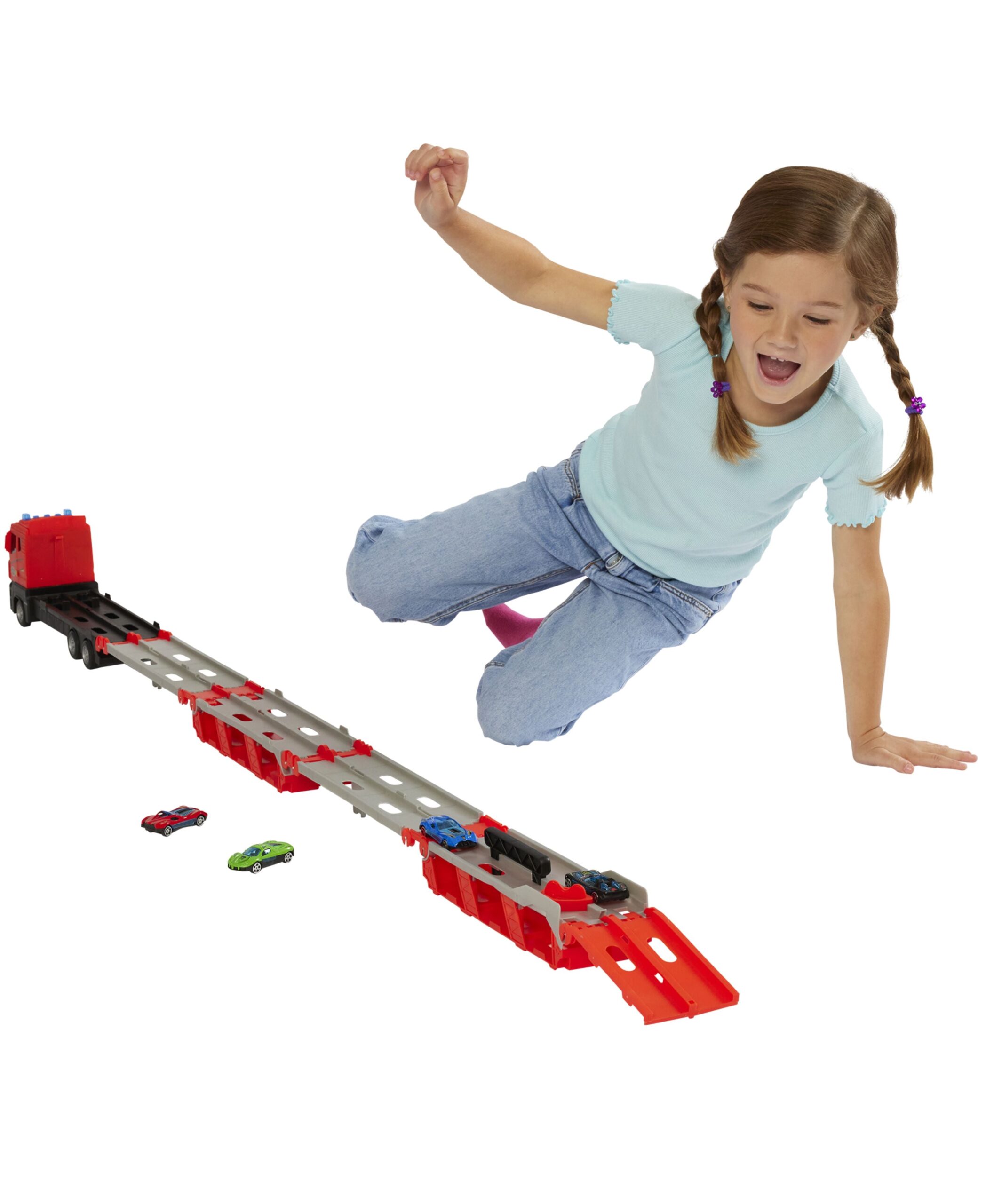 Fast Lane 1:87 Expand and Play Diecast Car Carrier Set - Image 5