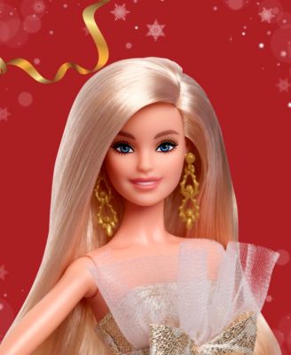 Barbie 2025 Holiday Doll - Dazzling Blonde with Glam Gown - Image 6