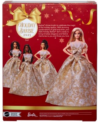 Barbie 2025 Holiday Doll - Dazzling Blonde with Glam Gown - Image 4