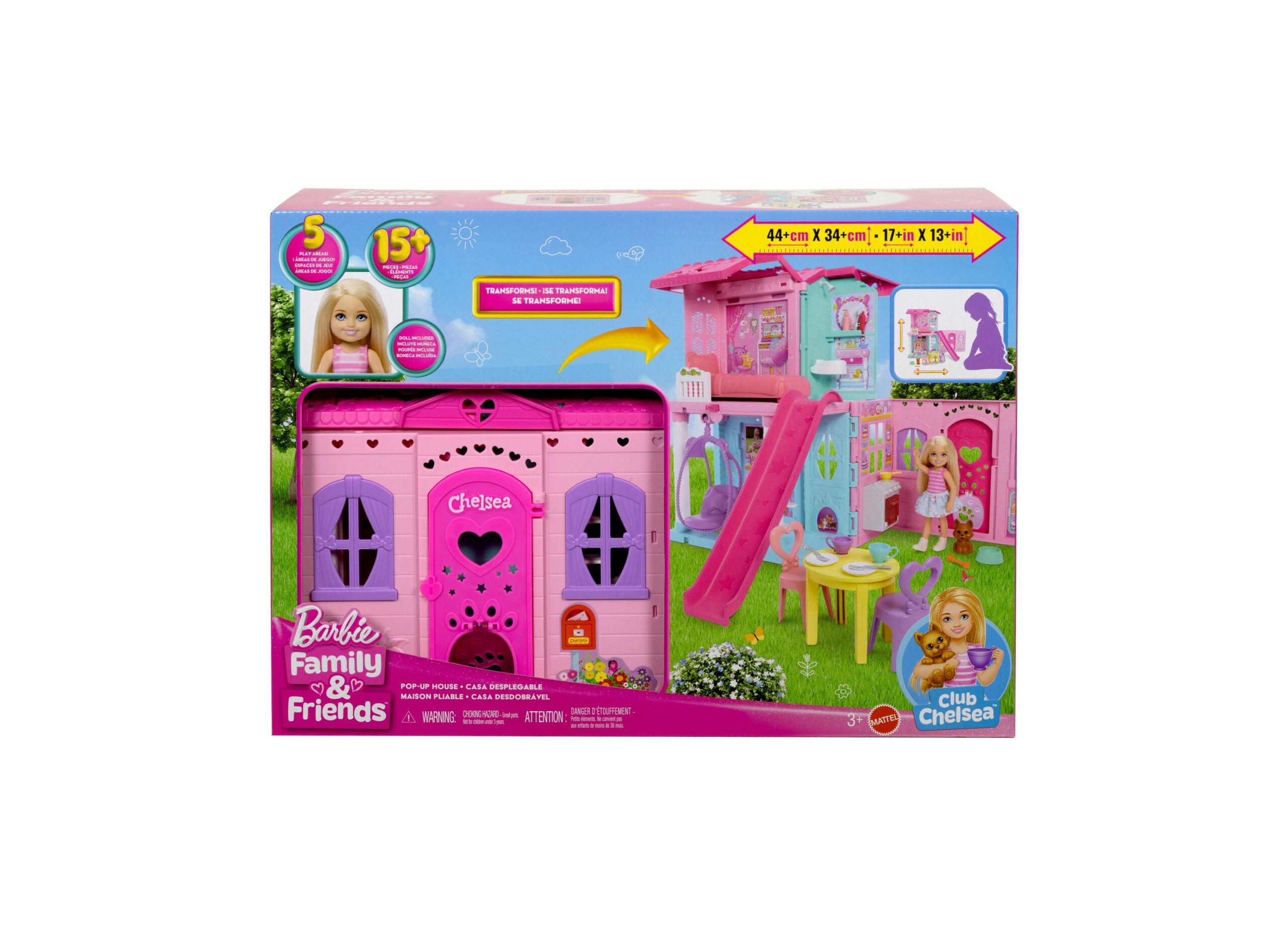 Barbie Chelsea Pop-Up Doll House with Doll and 15+ Accessories - Image 3
