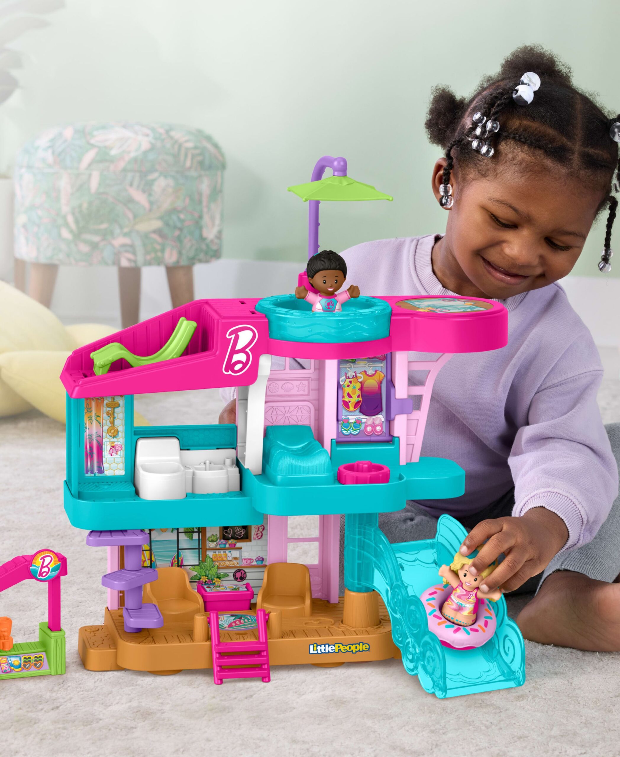 Fisher-Price Little People Barbie Beach House Playset - Image 2