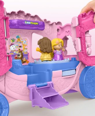 Fisher-Price Little People Disney Princess Musical Carriage with Belle and Rapunzel Figures - Image 6