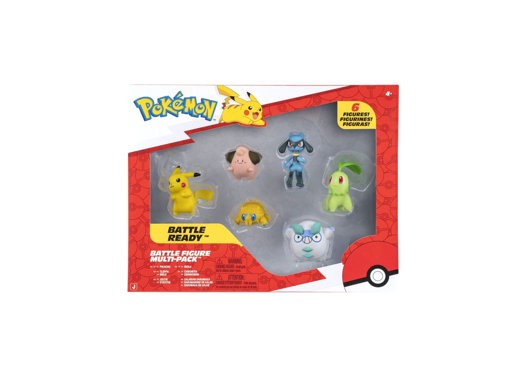 Pok??mon Battle Figures 6-Pack Dynamic 2-Inch Collectibles - Pikachu & Friends