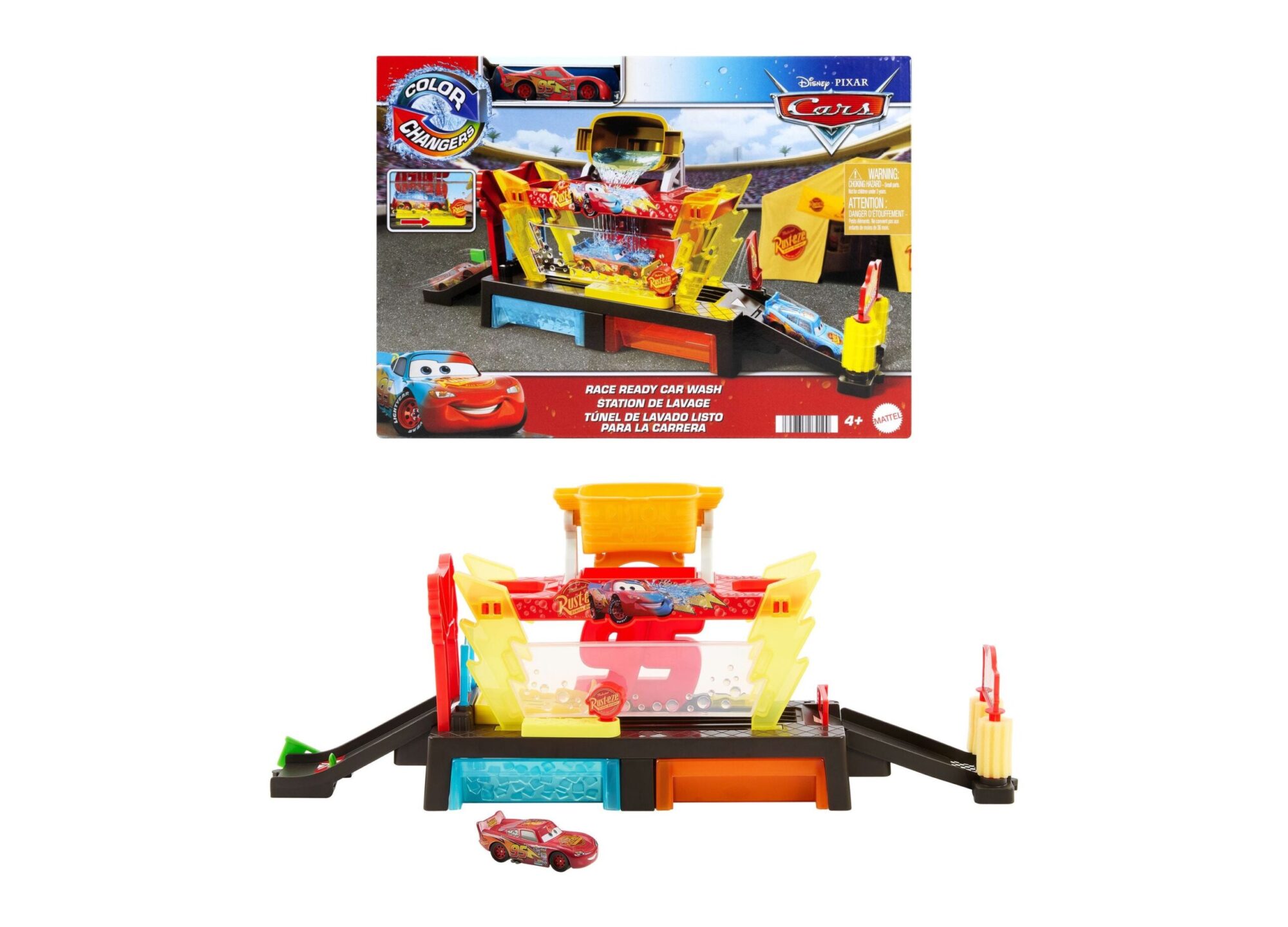 Disney Pixar Cars Color Changers Lightning McQueen Car Wash Playset
