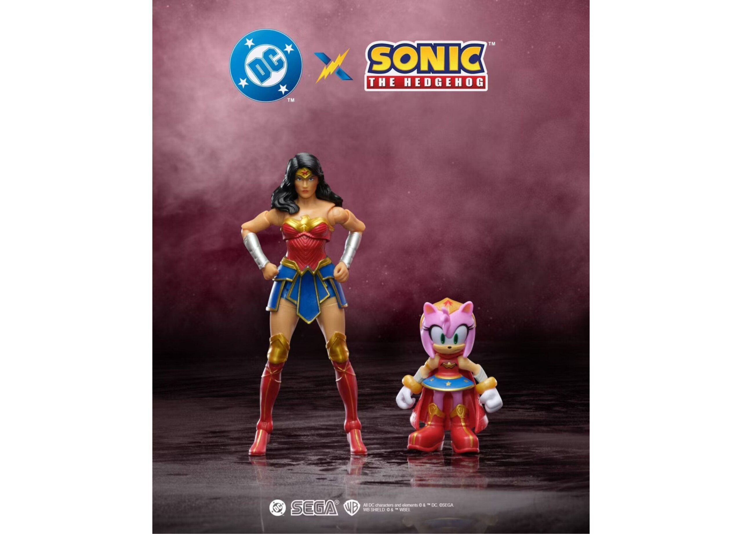 SEGA DC Comics Sonic & Wonder Woman 6 Inch Action Figures - Dual Pack - Image 3