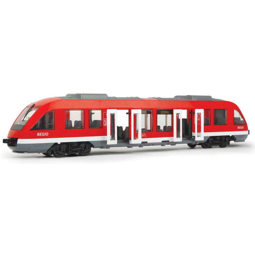 Dickie Toys 17.7" City Train - Trackless Red & White Vehicle Toy, Ages 3+