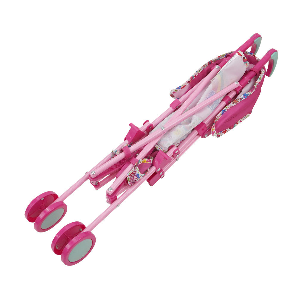 Baby Alive Doll Stroller with Retractable Canopy - Pink & Rainbow - Image 2
