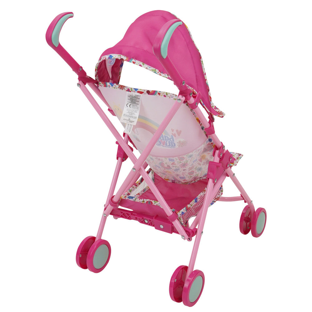 Baby Alive Doll Stroller with Retractable Canopy - Pink & Rainbow - Image 3