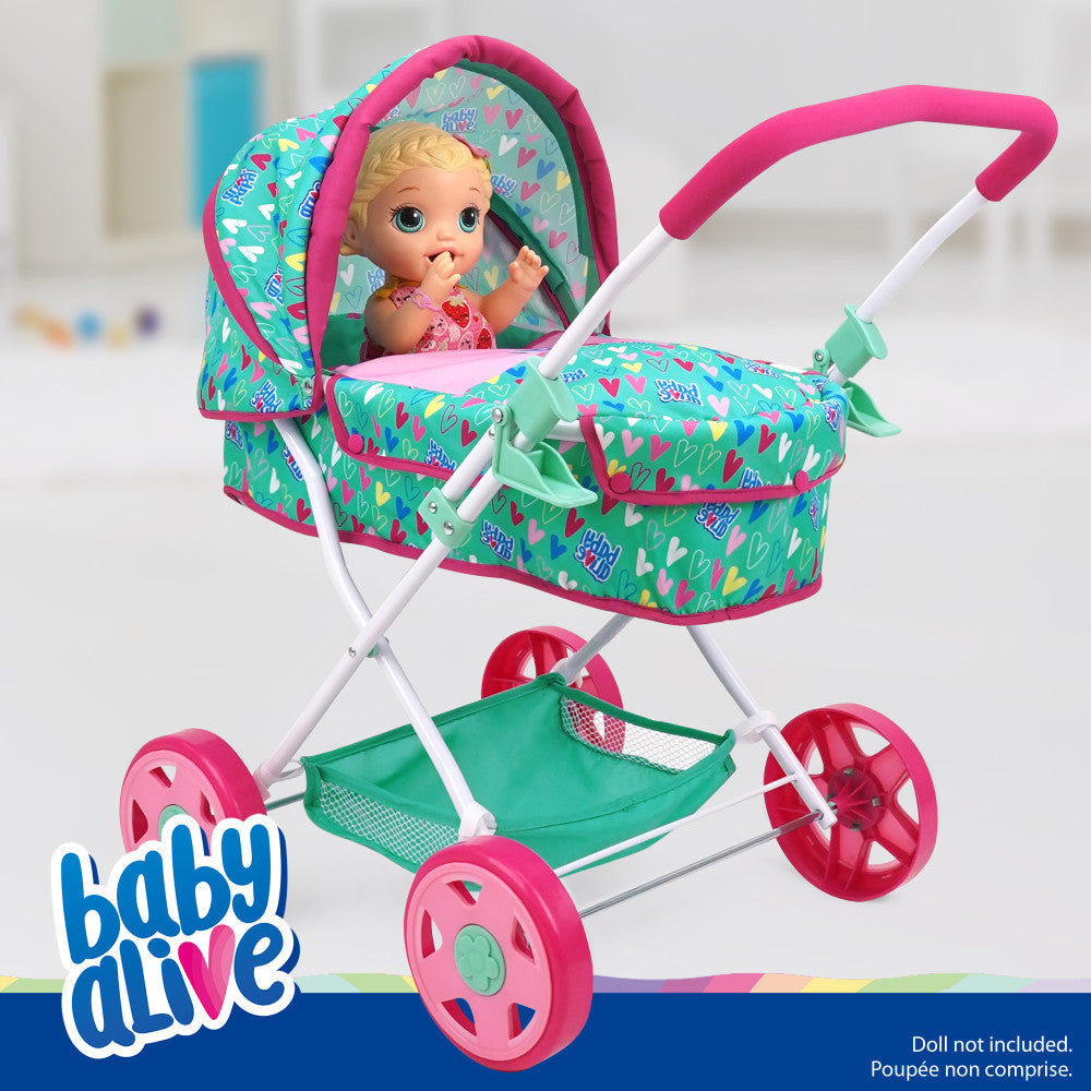 Baby Alive Travel N' Feed Playset - Pink and Green Hearts - 7pcs - Image 3