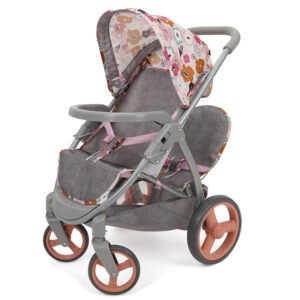 509 Crew Mabelle Duo Twin Doll Stroller - Melange Flora, Ages 3+