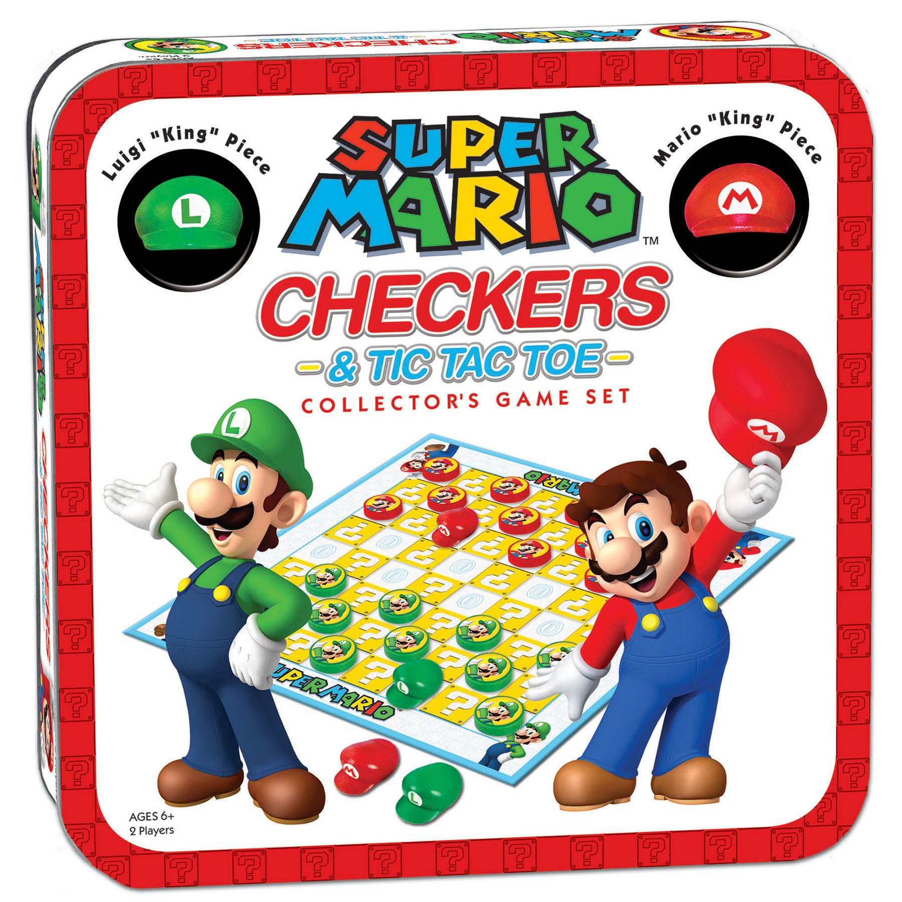 Super Mario Checkers & Tic Tac Toe Collector's Game Set by USAopoly - Image 2