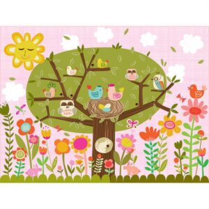 Oopsy Daisys Bloomin Birdie Hand-Stretched Canvas Wall Art