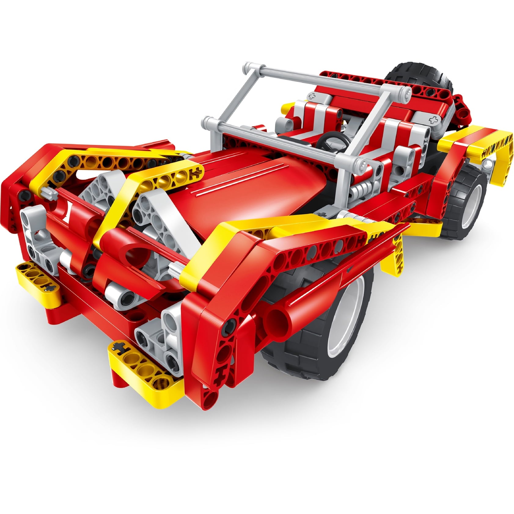 Qihui Mechanical Master RC Block Car - 2-in-1 - Orange Jeep - Image 2