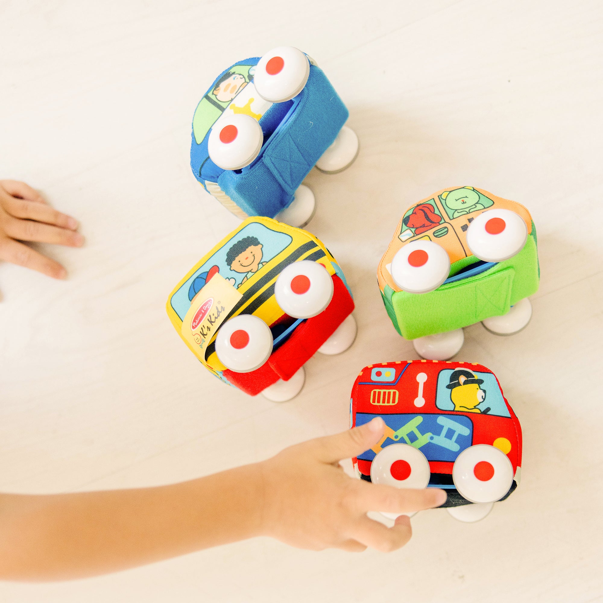 Melissa & Doug K's Kids Pull-Back Vehicle Set ???? Soft Baby Toy - Image 4