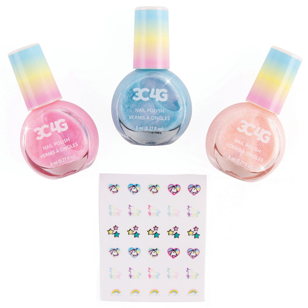 3C4G Unicorn Shimmer Trio Nail Polish Set - Pastel Holographic Shades - Image 2