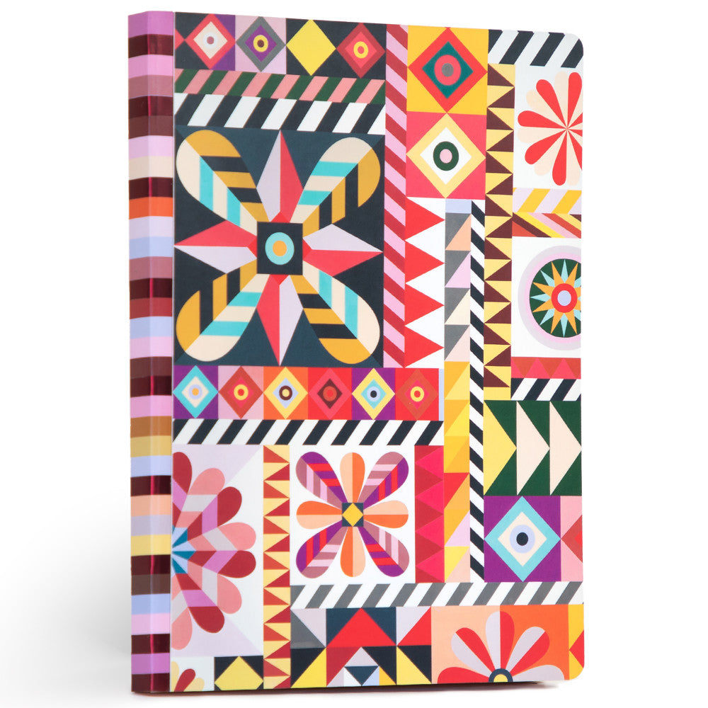 eeBoo Piece & Love Sunshine Pinwheels Gilded Journal - Vibrant Art Hardcover Diary