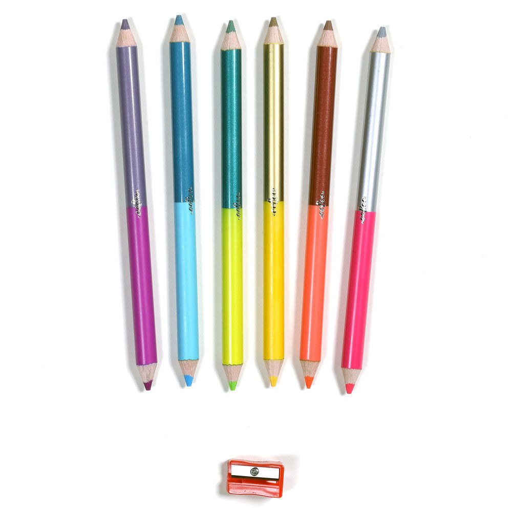 eeBoo Axolotl Collection Double-Sided Jumbo Colored Pencils - 12 Colors - Image 3