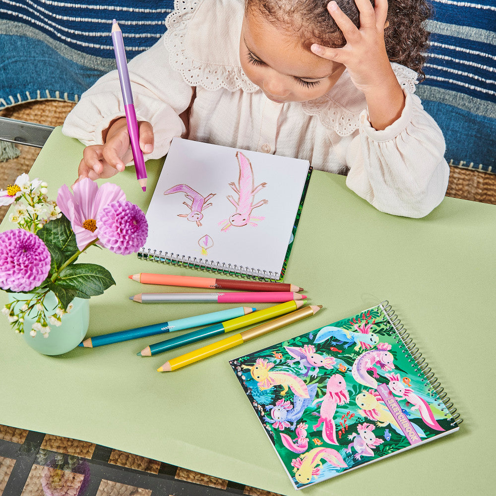 eeBoo Axolotl Collection Double-Sided Jumbo Colored Pencils - 12 Colors - Image 5