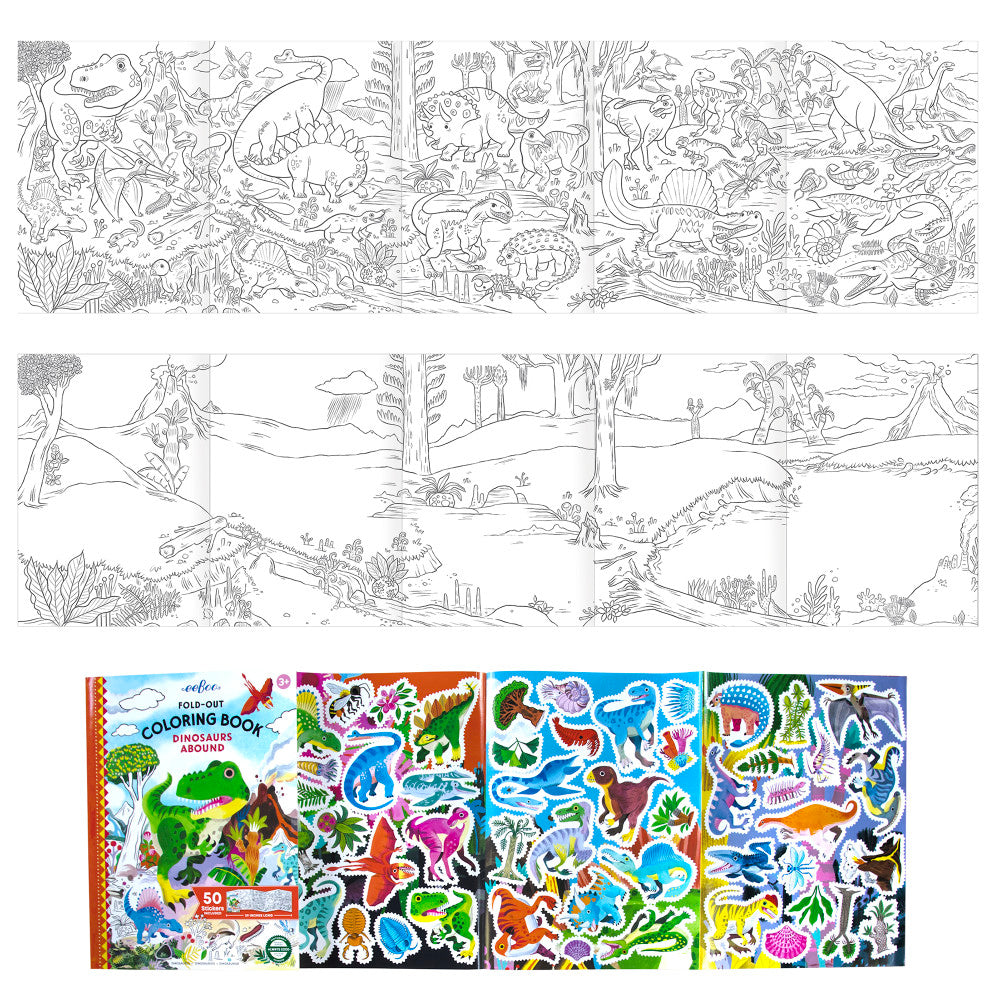 eeBoo Dinosaurs Abound Giant Coloring Adventure - Ages 3+ - Image 3