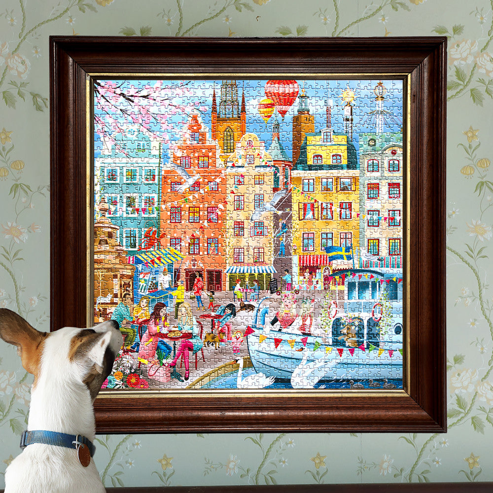 eeBoo Piece & Love Stockholm 1000-Piece Puzzle - Image 5
